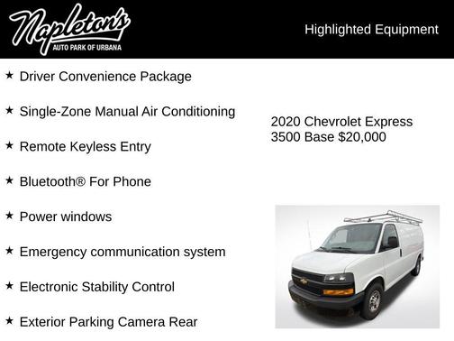 2020 Chevrolet Express 3500 RWD 3500 Regular Wheelbase WT