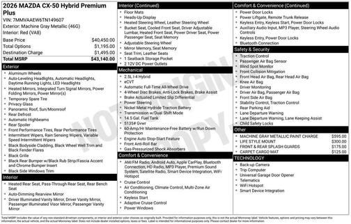 2026 Mazda CX-50 Hybrid Premium Plus