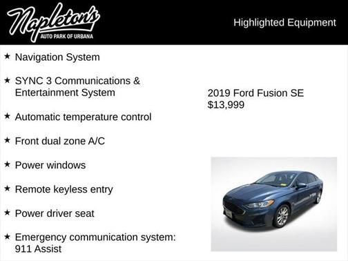 2019 Ford Fusion SE
