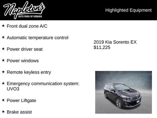 Ebony Black 2019 Kia Sorento EX