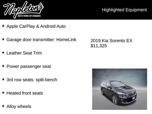 Ebony Black 2019 Kia Sorento EX