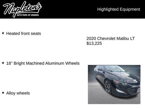 Mosaic Black Metallic 2020 Chevrolet Malibu FWD LT