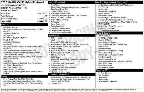 2026 Mazda CX-50 Hybrid Preferred