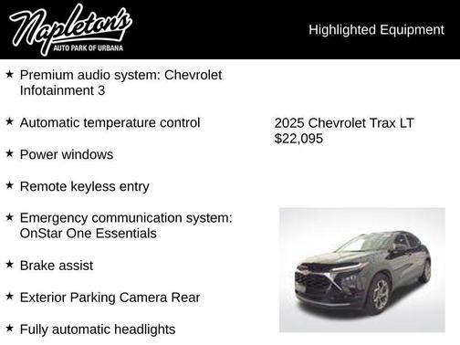 Mosaic Black Metallic 2025 Chevrolet Trax LT