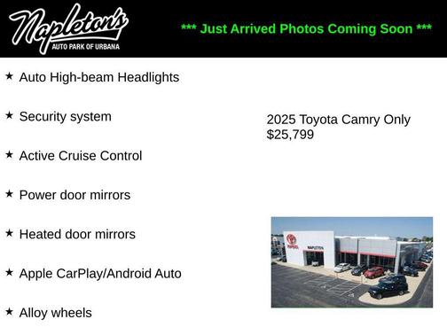 Midnight Black Metallic 2025 Toyota Camry LE