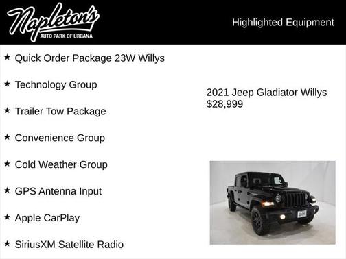2021 Jeep Gladiator Willys 4x4