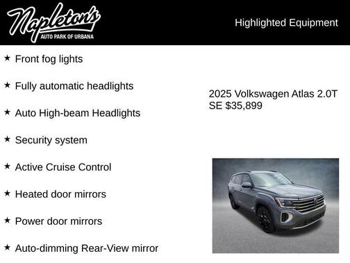 Pure Gray 2025 Volkswagen Atlas 2.0T SE w/Technology 4MOTION