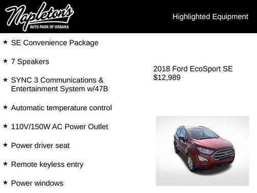 2018 Ford EcoSport SE