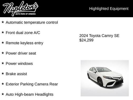 Ice Cap 2024 Toyota Camry SE