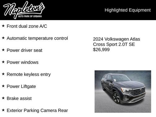 2024 Volkswagen Atlas Cross Sport 2.0T SE w/Technology