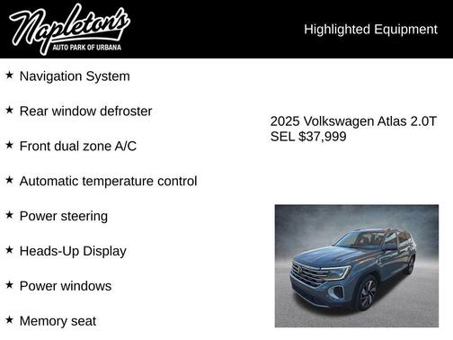 Gray 2025 Volkswagen Atlas 2.0T SEL