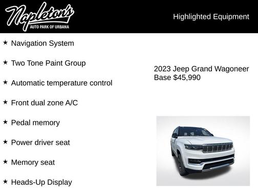 Bright White Clearcoat 2023 Jeep Grand Wagoneer 4x4