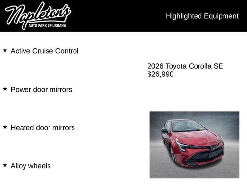 2026 Toyota Corolla SE