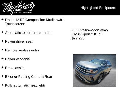 Pyrite Silver Metallic 2023 Volkswagen Atlas Cross Sport 2.0T SE w/Technology 4MOTION