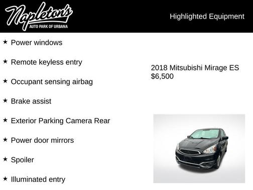 2018 Mitsubishi Mirage ES