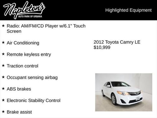 2012 Toyota Camry LE