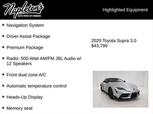 2020 Toyota Supra 3.0 Premium