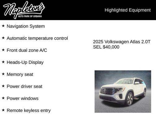 2025 Volkswagen Atlas 2.0T SEL