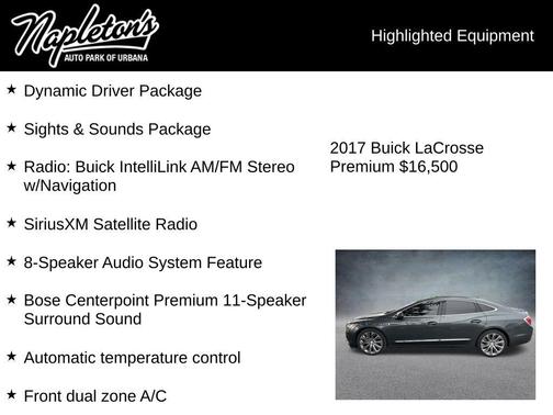 Graphite Gray Metallic 2017 Buick LaCrosse Premium