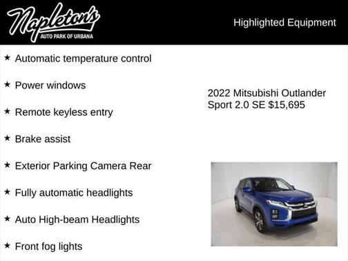 2022 Mitsubishi Outlander Sport SE