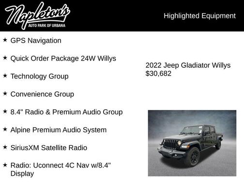 2022 Jeep Gladiator Willys 4x4