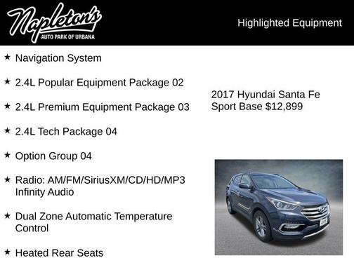 Marlin Blue 2017 Hyundai Santa Fe Sport 2.4L