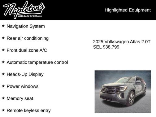Gray 2025 Volkswagen Atlas 2.0T SEL