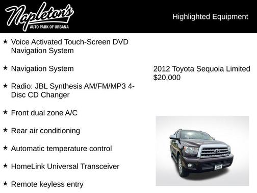 Sizzling Crimson Mica 2012 Toyota Sequoia Limited