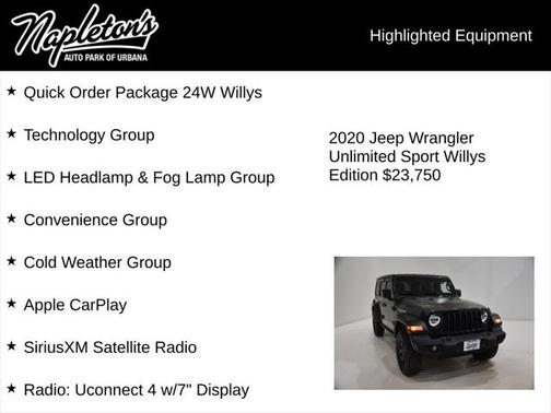 2020 Jeep Wrangler Unlimited Willys 4X4