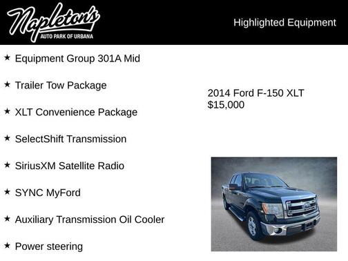 Green 2014 Ford F-150 XLT