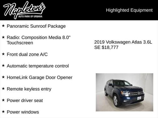 2019 Volkswagen Atlas 3.6L SE w/Technology