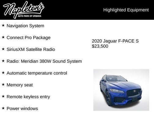 Caesium Blue Metallic 2020 Jaguar F-PACE S P380 AWD Automatic