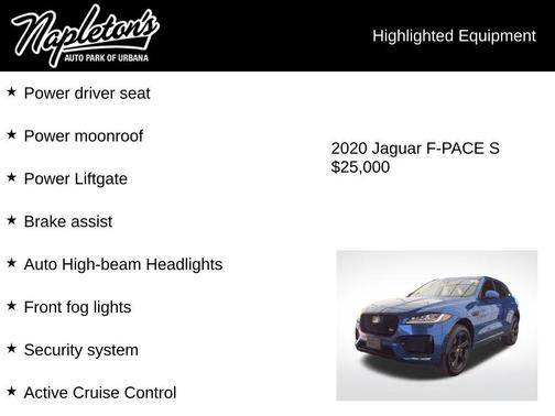 Caesium Blue Metallic 2020 Jaguar F-PACE S P380 AWD Automatic