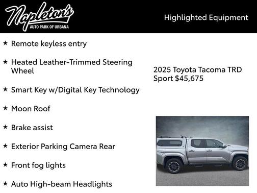 Celestial Silver Metallic 2025 Toyota Tacoma TRD Sport