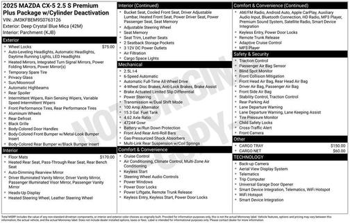 2025 Mazda CX-5 2.5 S Premium Plus