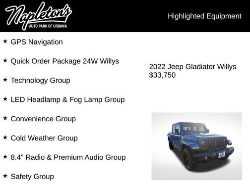 2022 Jeep Gladiator Willys 4x4