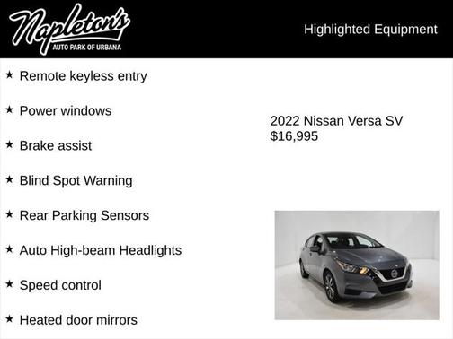 2022 Nissan Versa 1.6 SV