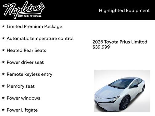 2026 Toyota Prius Limited