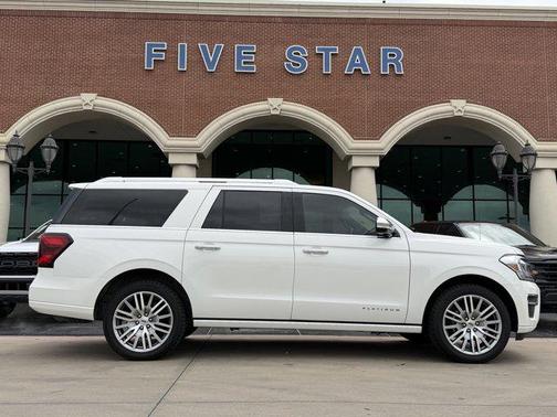Star White Metallic Tri-Coat 2023 Ford Expedition Max Platinum