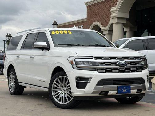 Star White Metallic Tri-Coat 2023 Ford Expedition Max Platinum