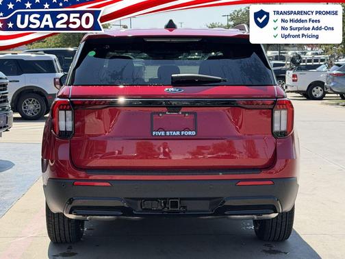 Rapid Red Metallic Tinted Clearcoat 2026 Ford Explorer ST-Line