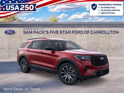 Rapid Red Metallic Tinted Clearcoat 2026 Ford Explorer ST-Line