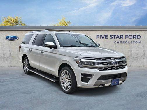 Star White Metallic Tri-Coat 2023 Ford Expedition Max Platinum