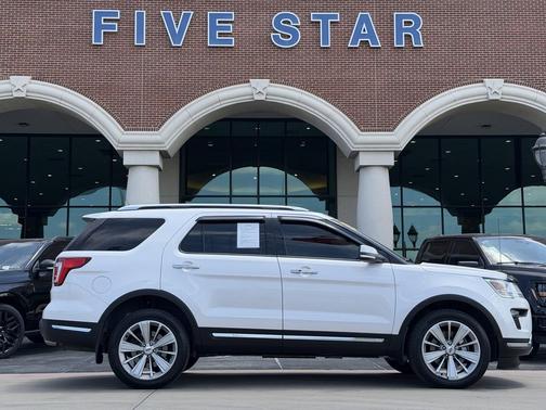 White Platinum Metallic Tri-Coat 2019 Ford Explorer Limited