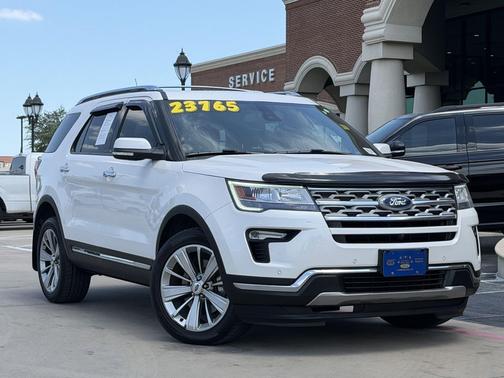 White Platinum Metallic Tri-Coat 2019 Ford Explorer Limited