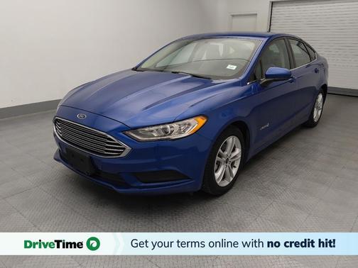 Blue 2018 Ford Fusion Hybrid S