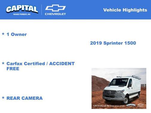 2019 Mercedes-Benz Sprinter 1500 Standard Roof I4