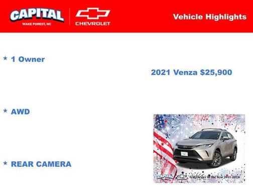 2021 Toyota Venza XLE