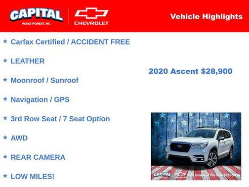 2020 Subaru Ascent Touring 7-Passenger