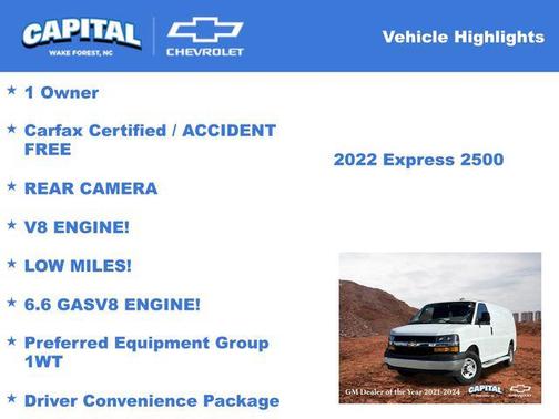 2022 Chevrolet Express 2500 RWD 2500 Regular Wheelbase WT